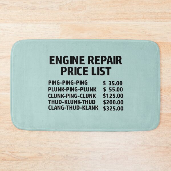 Item preview, Engine Repair Price List designed and sold by Slinky-Reebs.