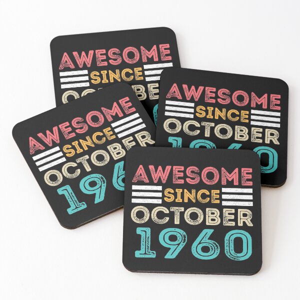 Item preview, Retro Vintage 60th Birthday - Awesome Since October 1960 designed and sold by meedTee.