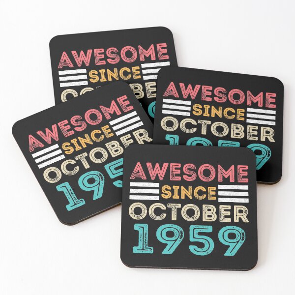 Item preview, Retro Vintage 61st Birthday - Awesome Since October 1959 designed and sold by meedTee.