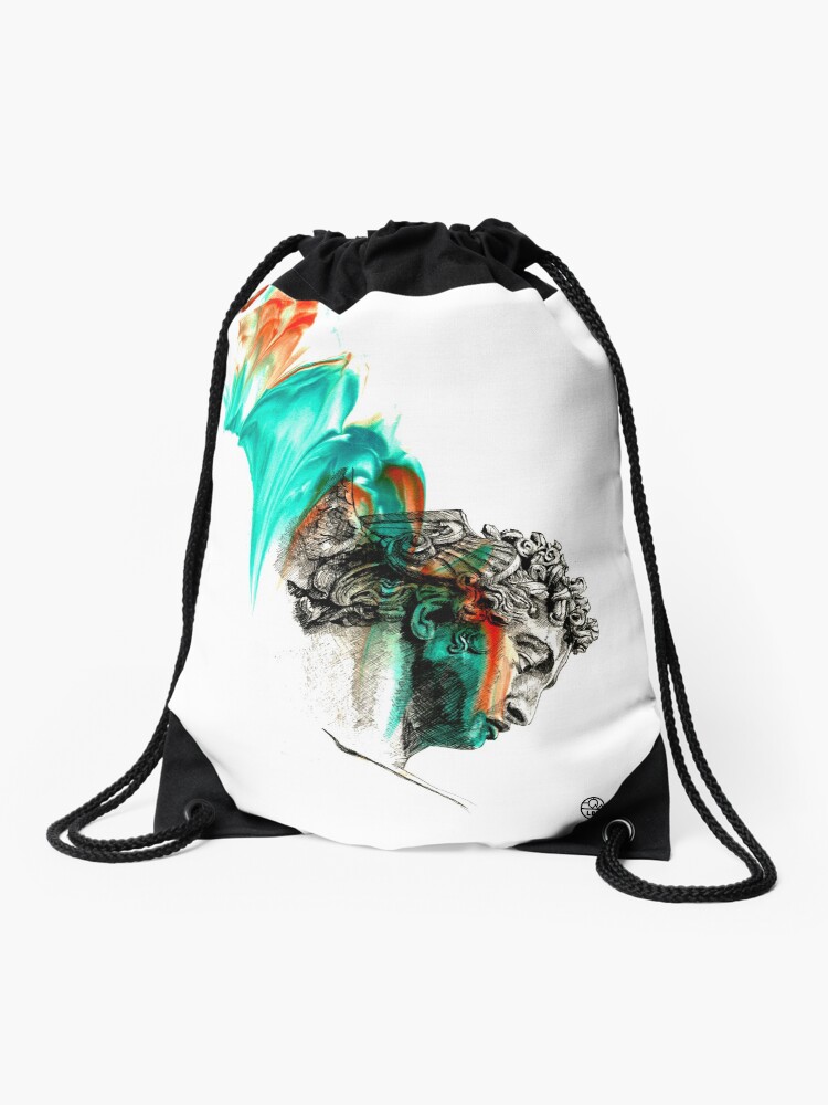 Aperçu 1 sur 3. Sac à cordon avec l'œuvre Perseus créée et vendue par LoicBrDesign.