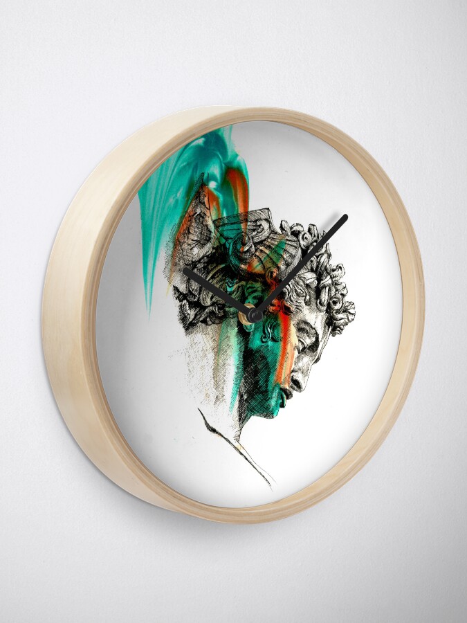 Aperçu 1 sur 4. Horloge avec l'œuvre Perseus créée et vendue par LoicBrDesign.