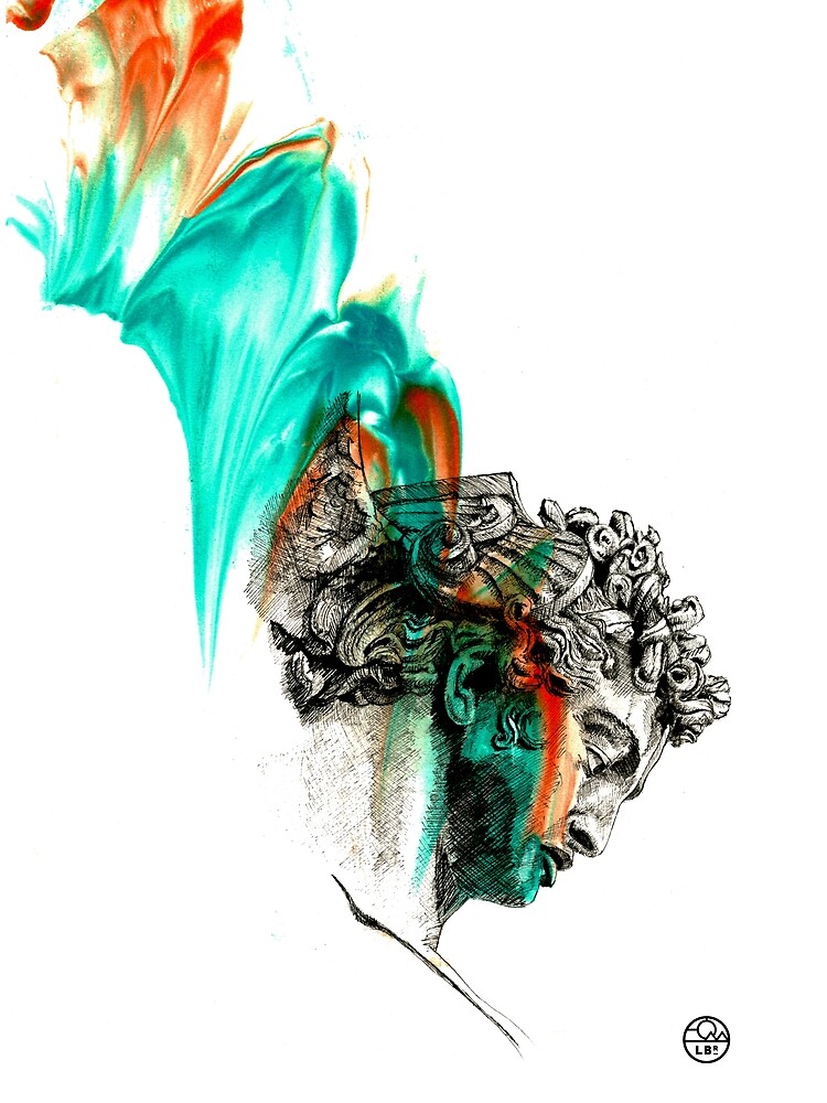 Aperçu 3 sur 3. Foulard avec l'œuvre Perseus créée et vendue par LoicBrDesign.