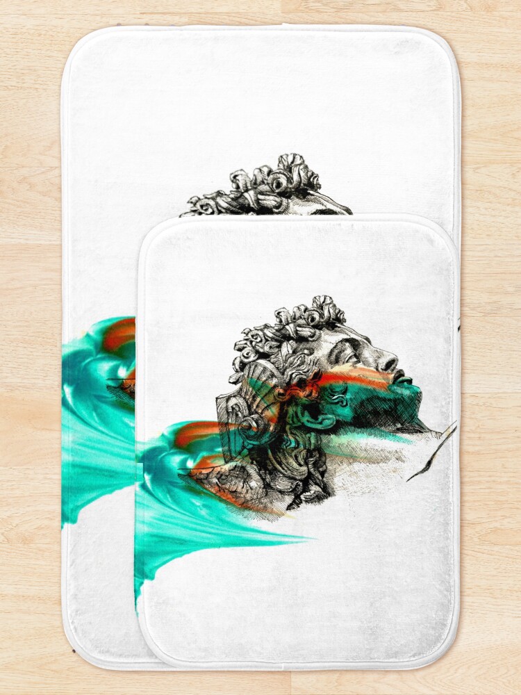 Aperçu 5 sur 6. Tapis de bain avec l'œuvre Perseus créée et vendue par LoicBrDesign.
