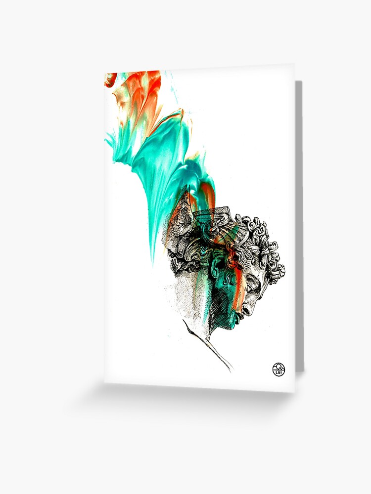 Aperçu 1 sur 2. Carte de vœux avec l'œuvre Perseus créée et vendue par LoicBrDesign.