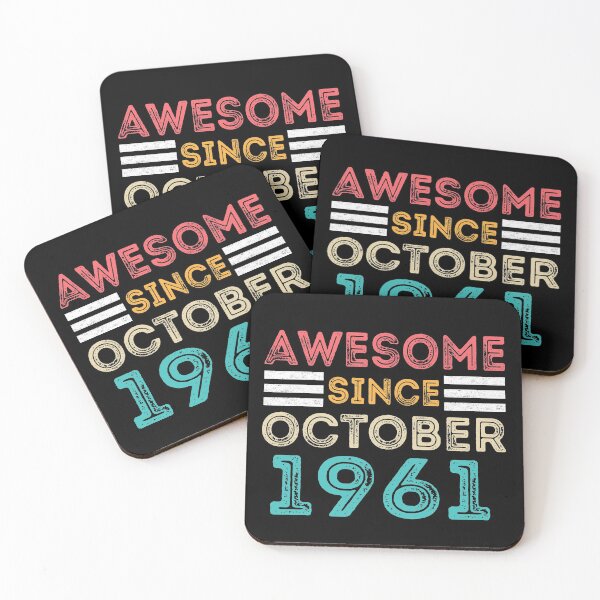 Item preview, Retro Vintage 59th Birthday - Awesome Since October 1961 designed and sold by meedTee.