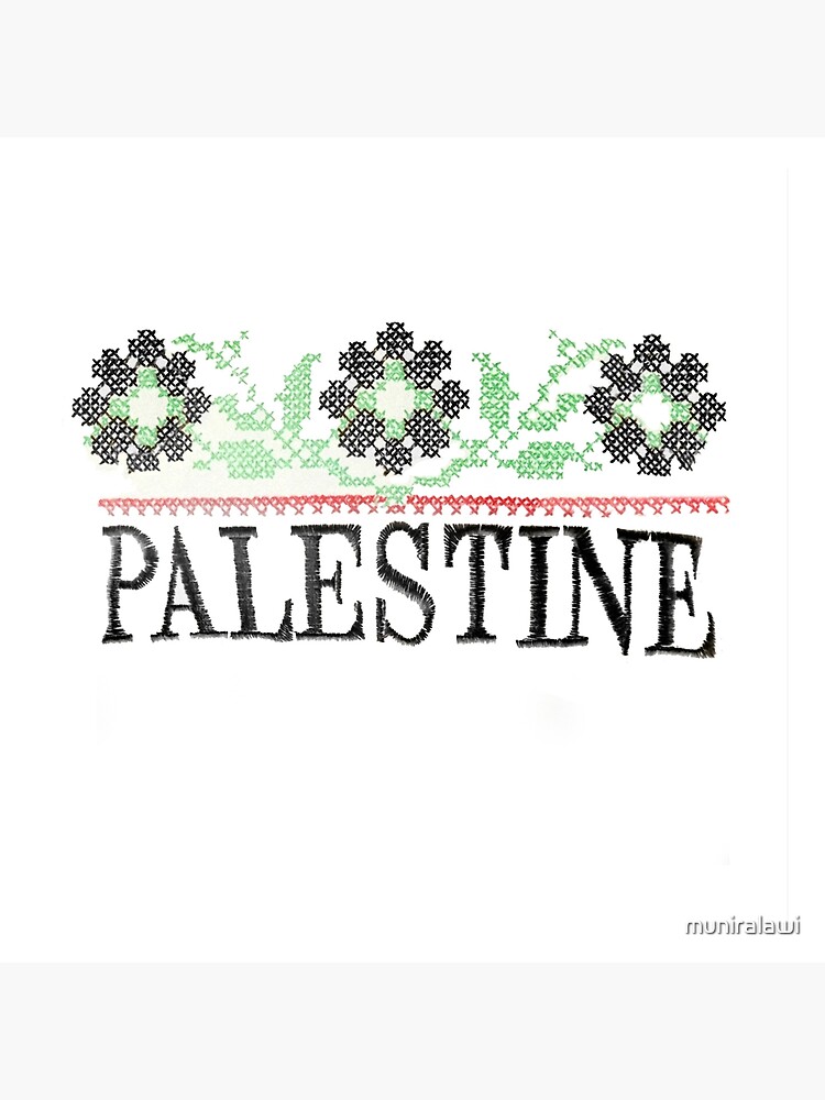 Palestinian Embroidery Light Blue Diamonds I Sticker for Sale by  muniralawi