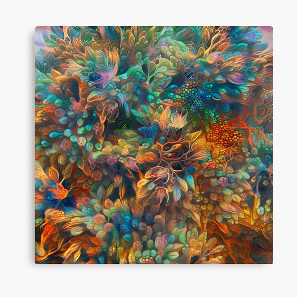 Fantasy floral abstract digital painting Canvas Print