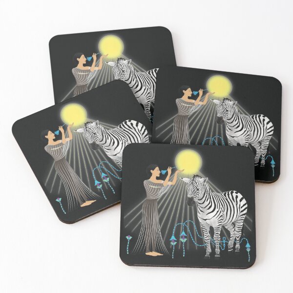 Artikelvorschau, NEFERTITI & ZEBRA (schwarze Version) entworfen und verkauft von dorabarkoczi.