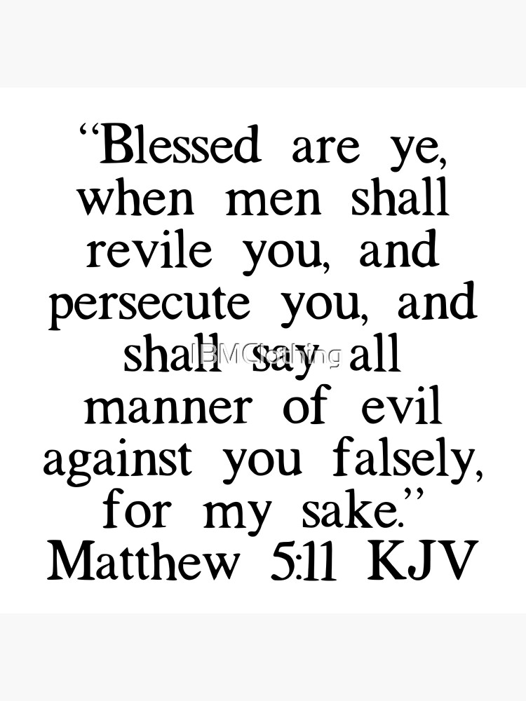 Matthew 511 Kjv Poster For Sale By Ibmclothing Redbubble