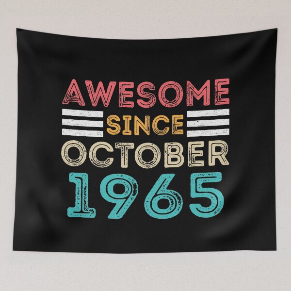 Item preview, Retro Vintage 57th Birthday - Awesome Since October 1965 designed and sold by meedTee.