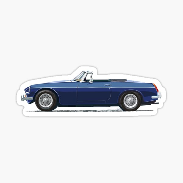 Mineral Blue 'B' roadster – the Classic British Sports Car Sticker