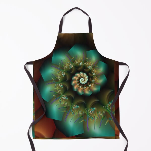 Item preview, green decorative abstract spiral designed and sold by pinkal.
