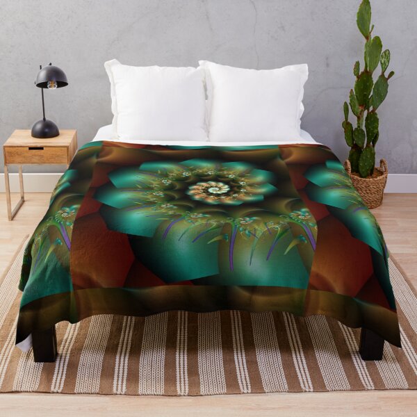 Item preview, green decorative abstract spiral designed and sold by pinkal.