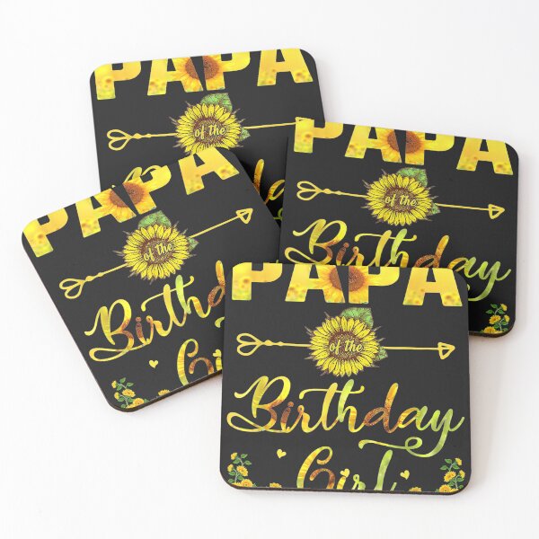 Item preview, Papa Of The Birthday Girl Dad Sunflower Gifts designed and sold by palaelica.