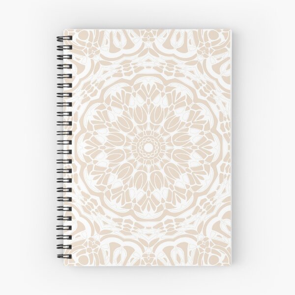 Item preview, Desert Sand and White Mandala designed and sold by Kelly Dietrich Mandala & Fractal Art.