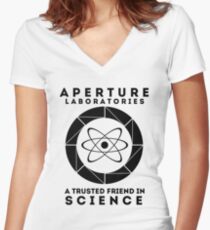 Aperture - Science Friend Women's Fitted V-Neck T-Shirt