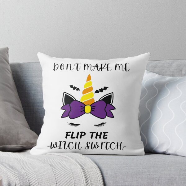 Item preview, Don't Make Me Flip the Witch Switch Halloween Unicorn Orange Horn designed and sold by DawnGCo.