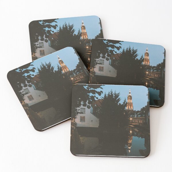 Item preview, Dutch Church tower reflecting in the canal in Amersfoort designed and sold by michieldros.