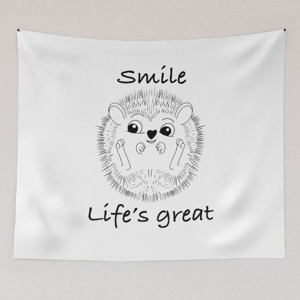 Item preview, Hedgehog Smile Life is Great designed and sold by laurasgallery.