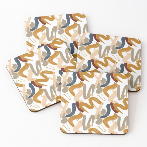 Item preview, Abstract art pattern of watercolor and gold strokes designed and sold by raghda-s-m.