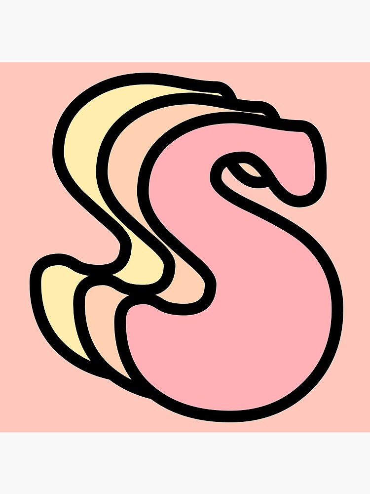 "Pink Aesthetic Groovy Letter S" Poster By CaitlinCerys | Redbubble