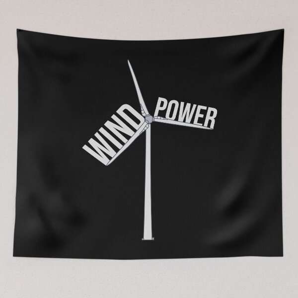 Item preview, Wind Power Text - Wind Turbine - Mechanical Power designed and sold by DeWinnes.