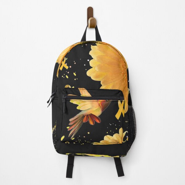 Item preview, Hummingbird Yellow Sunflower Childhood Cancer Awareness designed and sold by palaelica.