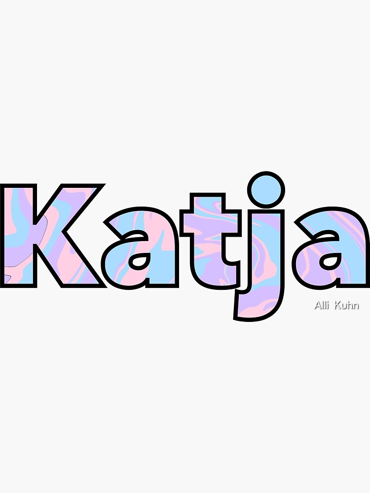 katja-custom-name-sticker-by-allimarie07-redbubble