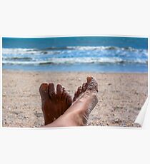 Beach Feet Portrait Poster