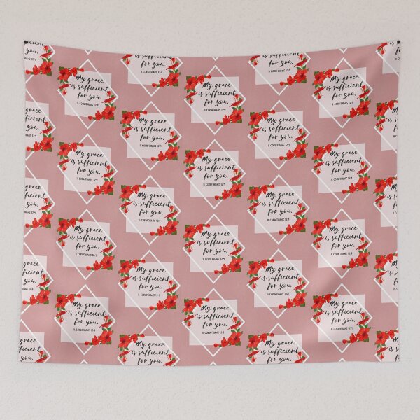 Item preview, My Grace is Sufficient For You- Jesus and faith- Bible Verse designed and sold by EvaWolf.