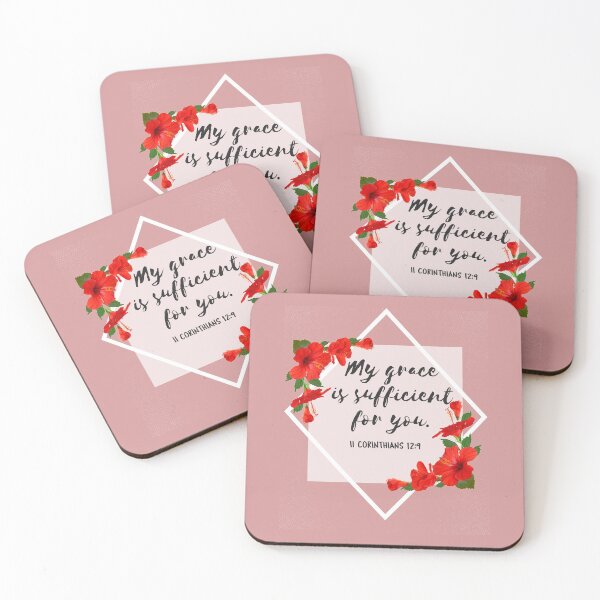 Item preview, My Grace is Sufficient For You- Jesus and faith- Bible Verse designed and sold by EvaWolf.