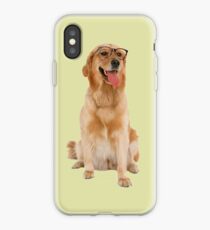 Dog with glasses iPhone Case