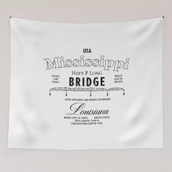 Item preview, Mississippi River Huey P Long Bridge Louisiana USA  designed and sold by KeepMoving.