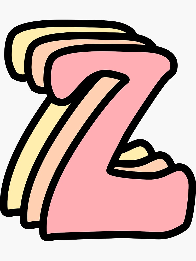 "Pink Aesthetic Groovy Letter Z" Sticker By CaitlinCerys | Redbubble