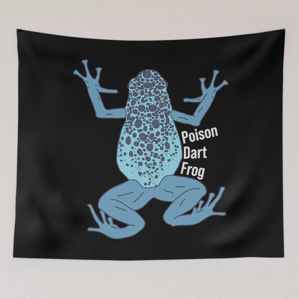 Item preview, Poison Dart Frog - Blue Exotic Animal Text - Rain Forest designed and sold by DeWinnes.