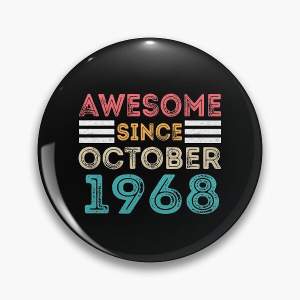 Item preview, Retro Vintage 52nd Birthday - Awesome Since October 1968 designed and sold by meedTee.
