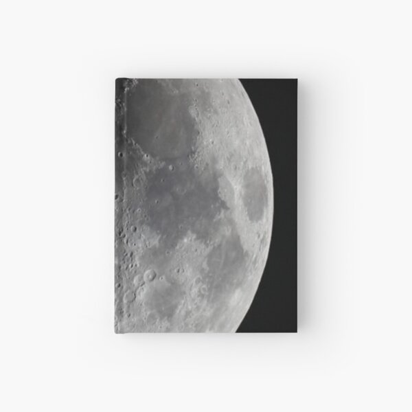 Quarter moon or half moon?  People sometimes look up and say: "Is that a half moon in the sky?"  Hardcover Journal