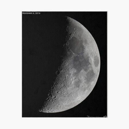 Quarter moon or half moon?  People sometimes look up and say: "Is that a half moon in the sky?"  Art Board Print
