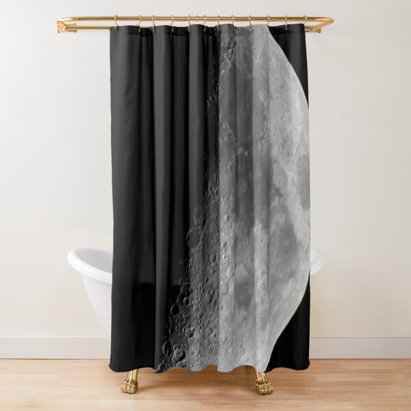 Quarter moon or half moon?  People sometimes look up and say: "Is that a half moon in the sky?"  Shower Curtain