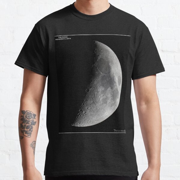 Quarter moon or half moon?  People sometimes look up and say: "Is that a half moon in the sky?"  Classic T-Shirt