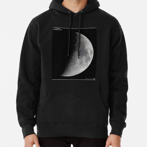 Quarter moon or half moon?  People sometimes look up and say: "Is that a half moon in the sky?"  Pullover Hoodie