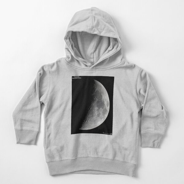 Quarter moon or half moon?  People sometimes look up and say: "Is that a half moon in the sky?"  Toddler Pullover Hoodie