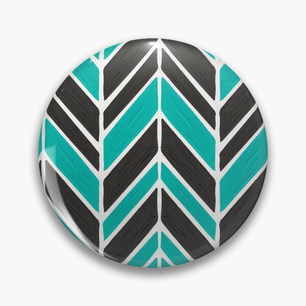 Item preview, Intermittent Herringbone – Turquoise & Grey designed and sold by Cat Coquillette.