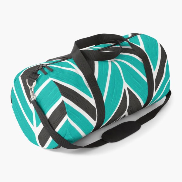 Item preview, Intermittent Herringbone – Turquoise & Grey designed and sold by Cat Coquillette.
