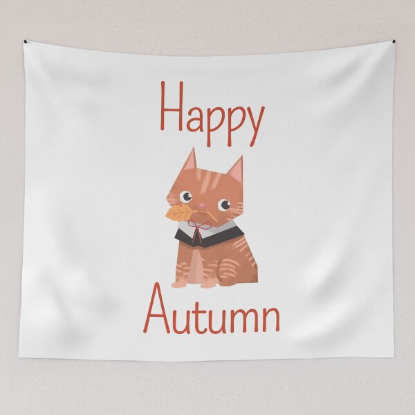 Item preview, Happy Autumn Kitty Cat designed and sold by up4tee.