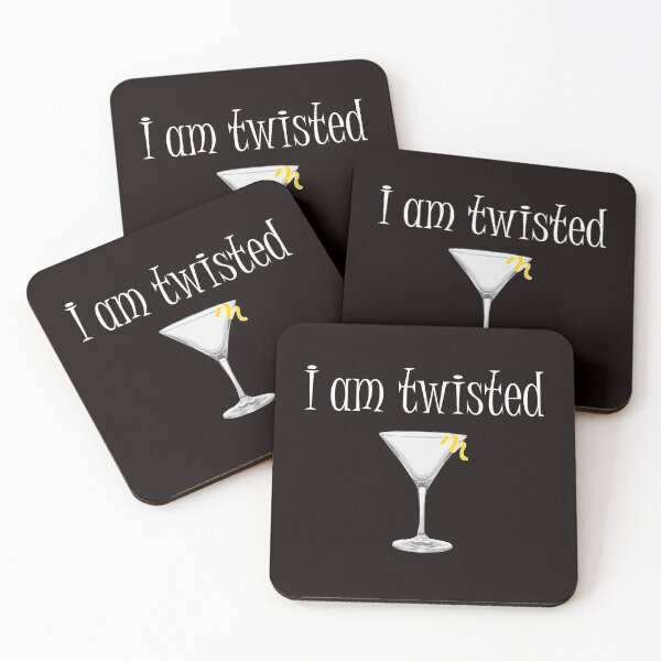 Item preview, I am Twisted Martini Glass with Twist designed and sold by Five O'clock Shirts.