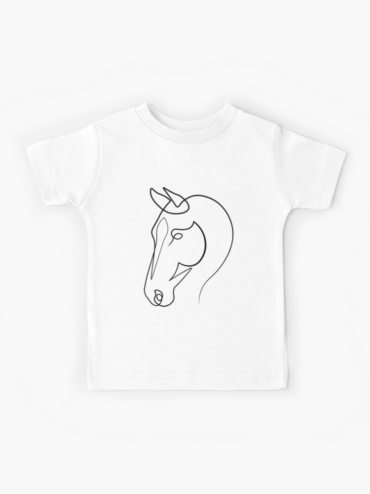 Line art horse front face Sticker for Sale by adesignworld