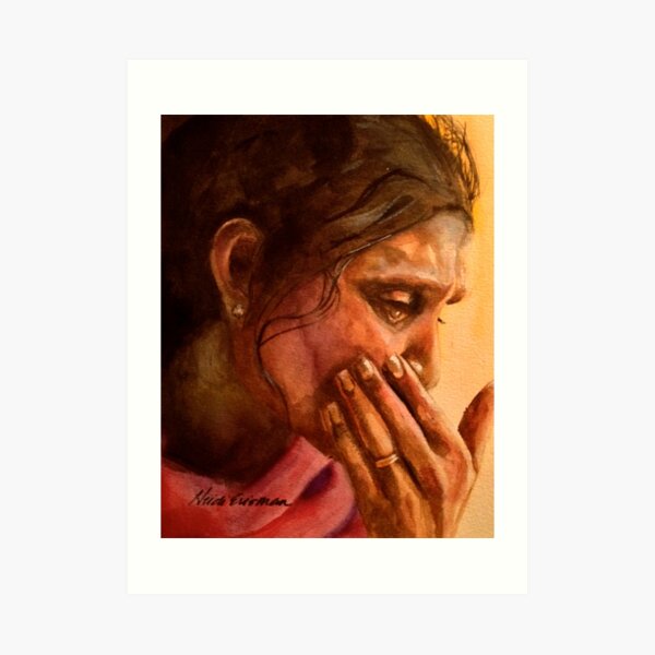 It Hurts When He Hits Art Print