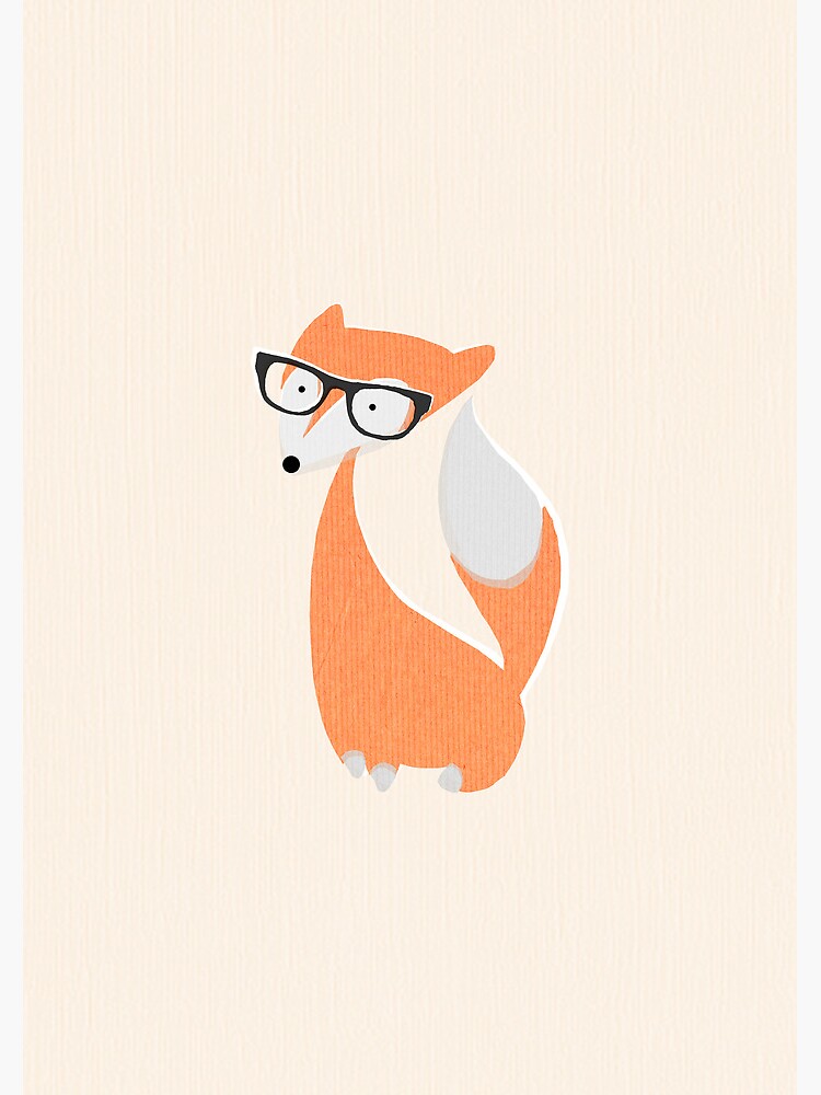 Thumbnail 3 of 3, Canvas Print, Hipster Fox Phone Case designed and sold by markfullick.