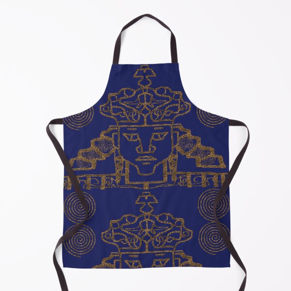 Item preview, Golden pattern of queens character with dark blue background  designed and sold by jotcar.